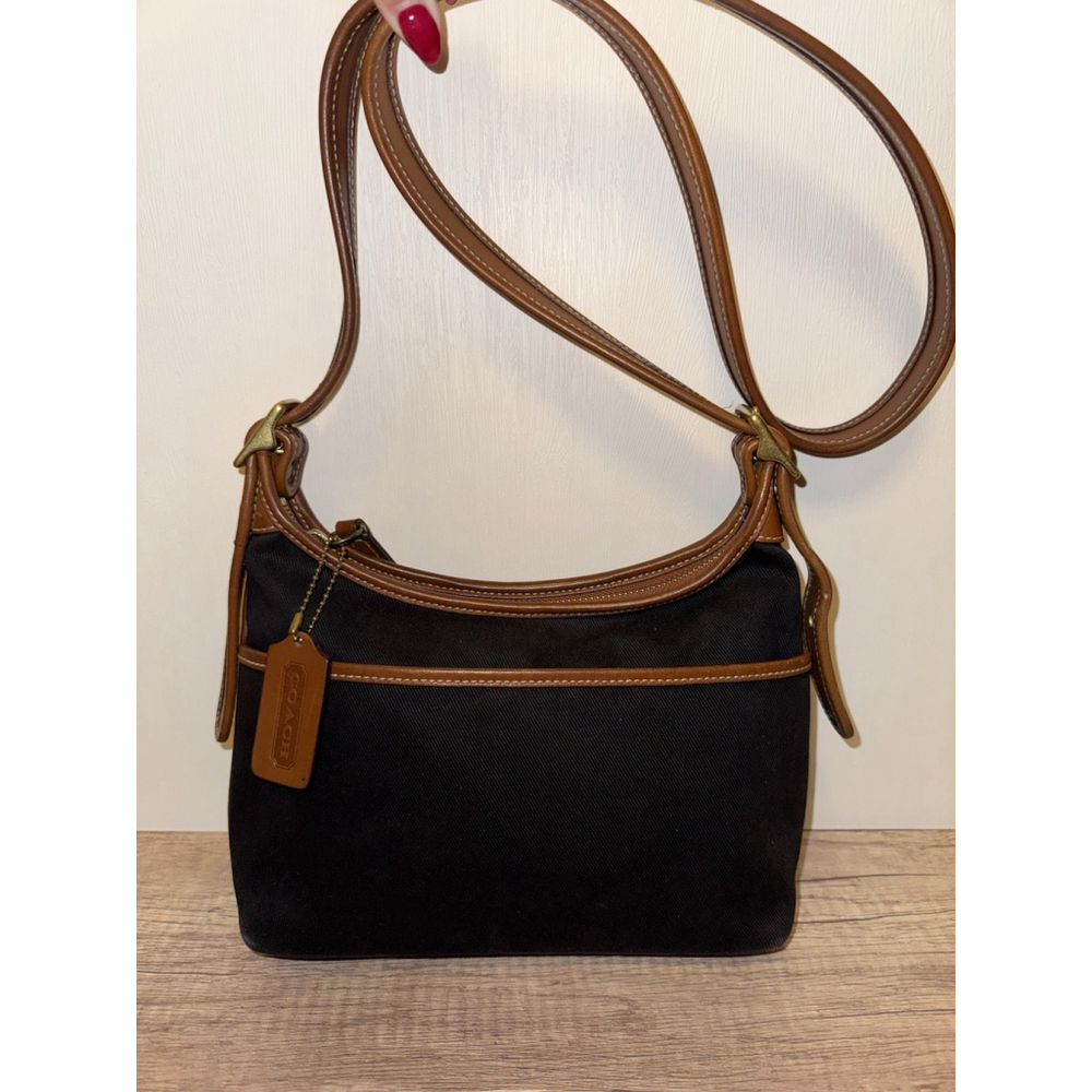 Vintage Coach Legacy 9123 Canvas Leather Shoulder Bag Y2K Minimalist Classic